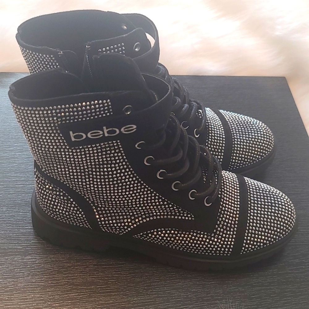 NEW bebe black boots size 6 1/2